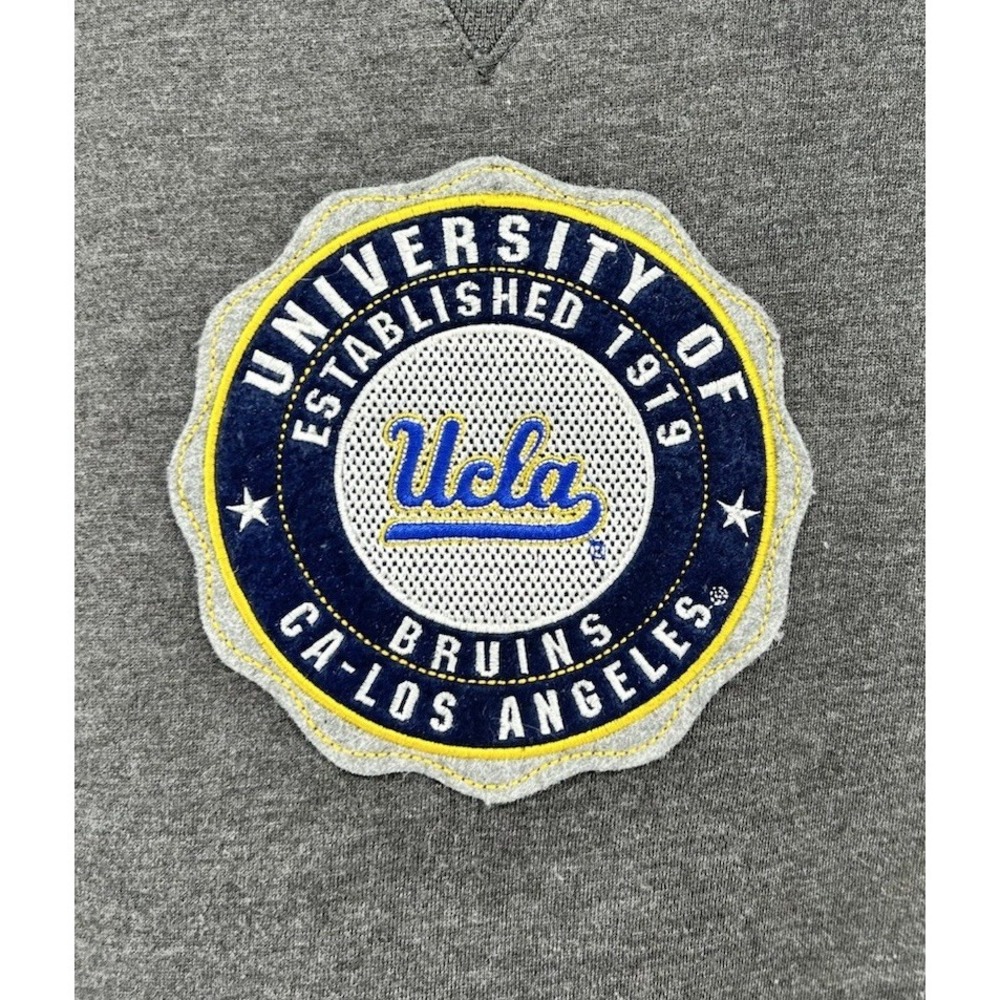 Adidas UCLA Bruins Embroidered Long Sleeve Pullover Sweatshirt Gray Men's XL - Picture 2 of 5